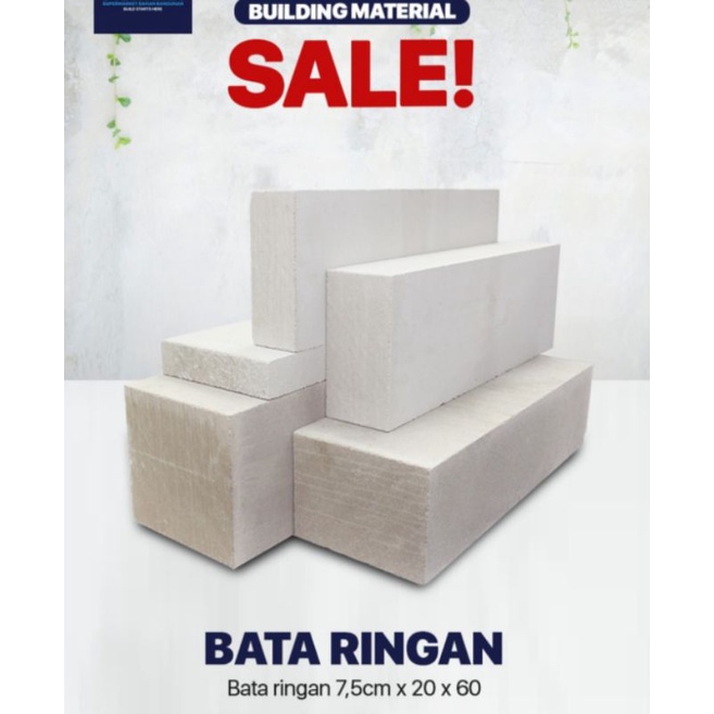 Bata Ringan 10cm / Bata Hebel Murah 20x60