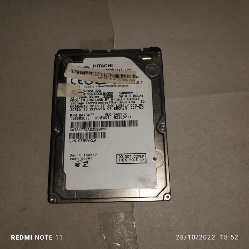 hardisk bekas normal 320gb