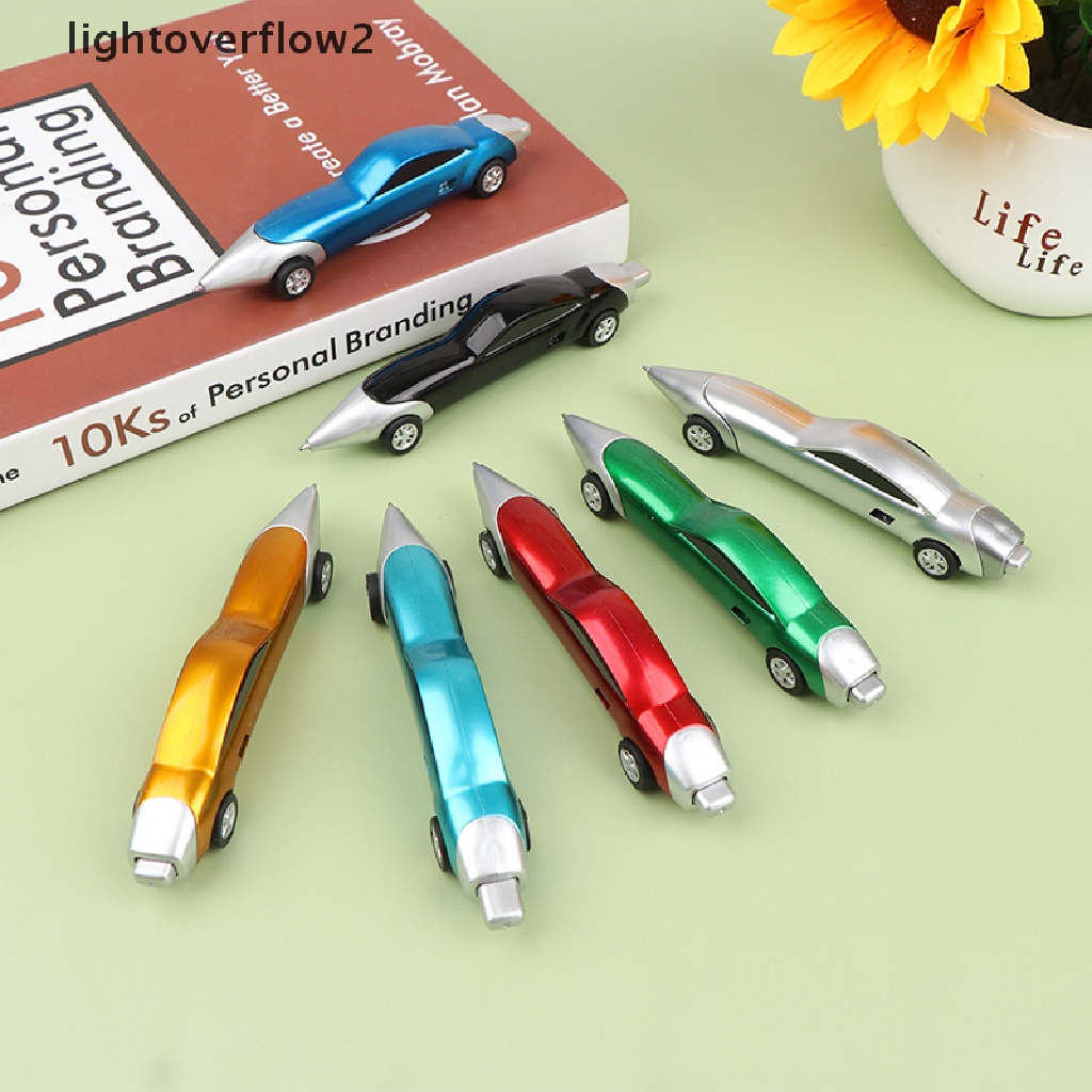 (lightoverflow2) 1pc Pulpen Bentuk Mobil Balap Portable