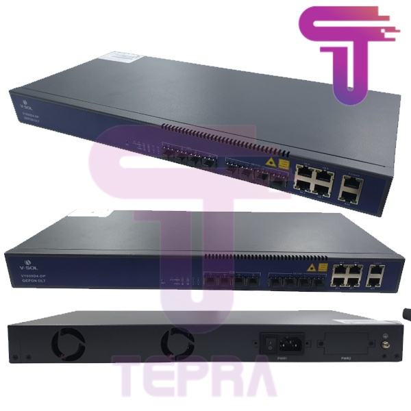 V.SOL V1600D4-DP | VSOL OLT EPON 4 PON , 4x 1GE RJ45 ,4x SFP+ Uplink | Paket 4x SFP 7dB