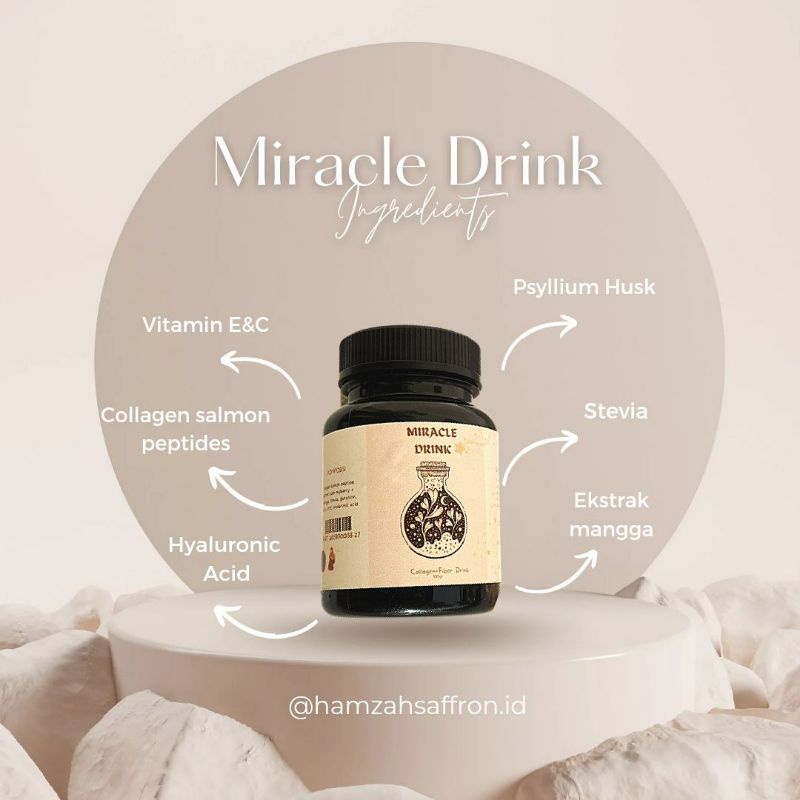 Miracle Drink / Minuman Collagen dan Fiber dengan Stevia (Gluten Free)