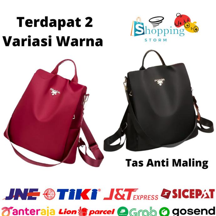 Tas Ransel Backpack Wanita Waterproof Anti Maling Multifungsi Import