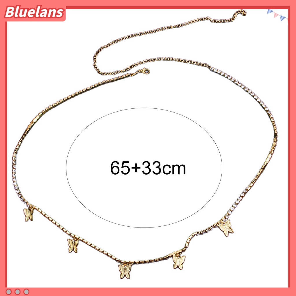 Rantai Pinggang Berlian Imitasi Adjustable Untuk Dekorasi Celana Menari