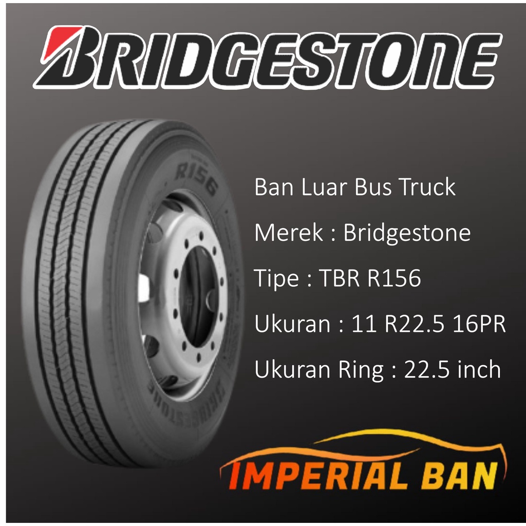 11 R22.5 16PR Ban Luar Truk Bus Fuso Bridgestone TBR R156