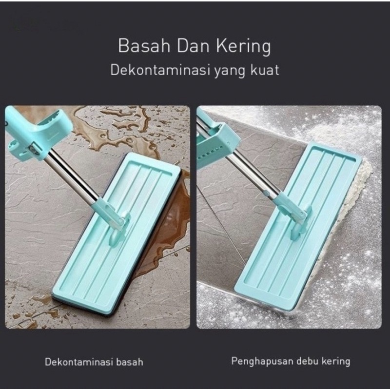 Alat pel lantai Flat Mop - Pel Lantai Mop 360 Rotasi - Pal Lantai Flat -