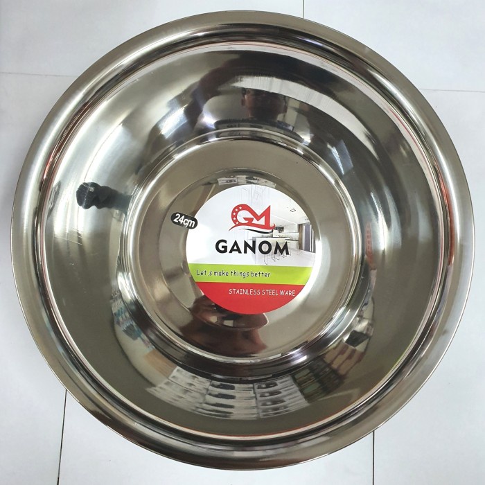 Baskom Ganom Stainless Steel 24cm Mangkok Korea Bowl Ware Cake