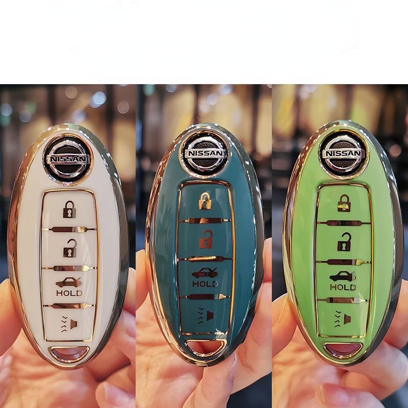 Untuk Nissan Key Case Female21 3per4 Kunci Generasi 14 Xuanyi Teana Hacker Qijun Tuda Blue Bird Remote Control Key Case