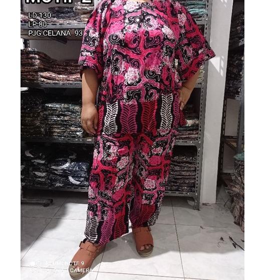 [TJD.18Oc22ᶠ] SETELAN CELANA PANJANG JUMBO BATIK/SETELAN CELANA PANJANG JUMBO LD 130