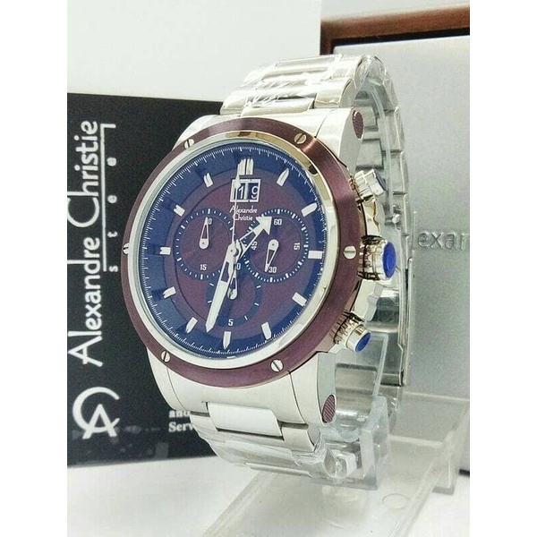 [Free Baterai] JAM TANGAN PRIA ALEXANDRE CHRISTIE AC 6142 ORIGINAL GARANSI RESMI 1 TAHUN