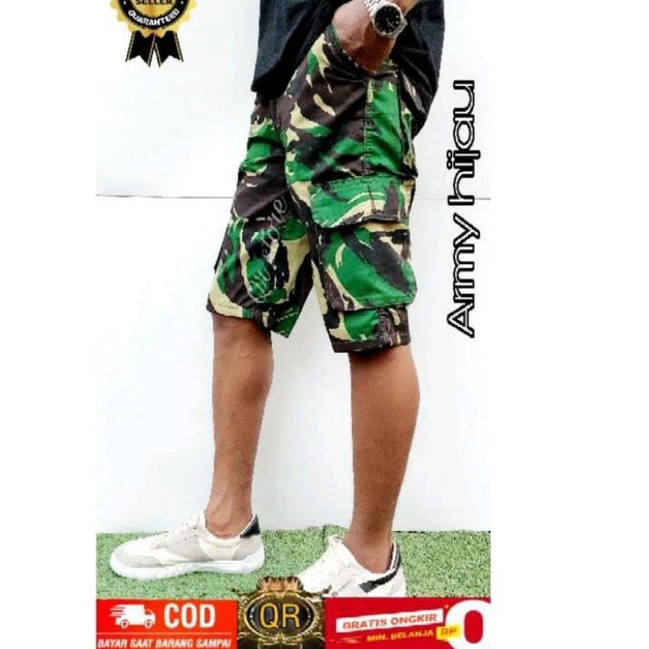 Best Product celana pendek pria cargo rib army xevano terlaris