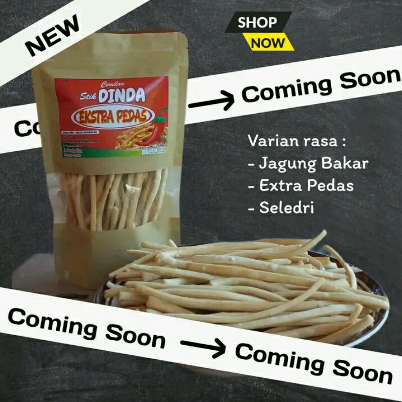 

DINDA cemilan Stik Renyah dan siap menggoyang lidah 200g