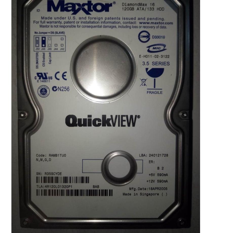 Murah A88E9 Jual HARDDISK PC (3,5") (ATA/IDE) 120 GB Second Untuk Komputer PC/Rakitan/Desktop/Build 