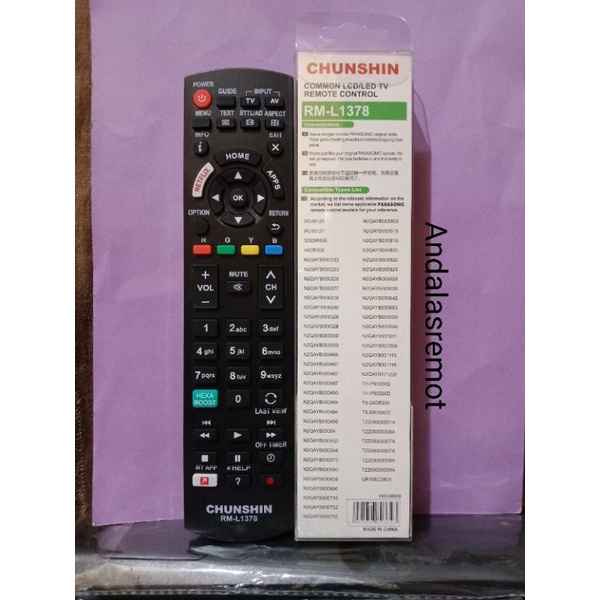 REMOT REMOTE TV CHUNSHIN LCD/LED PENGGANTI REMOT TV PANASONIC ANDA