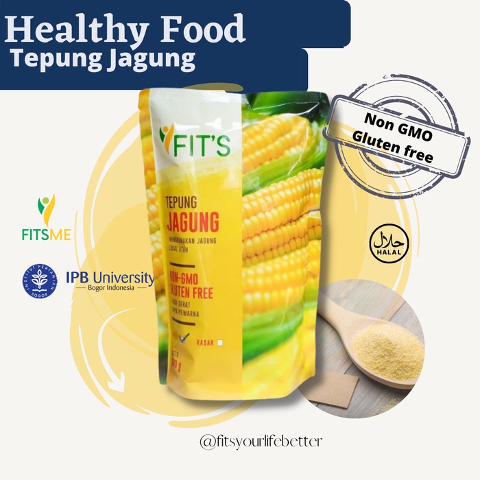 

Tepung Tepung Jagung (Polenta) Fits Mandiri 1Kg Kemasan Ekonomis Non Gmo