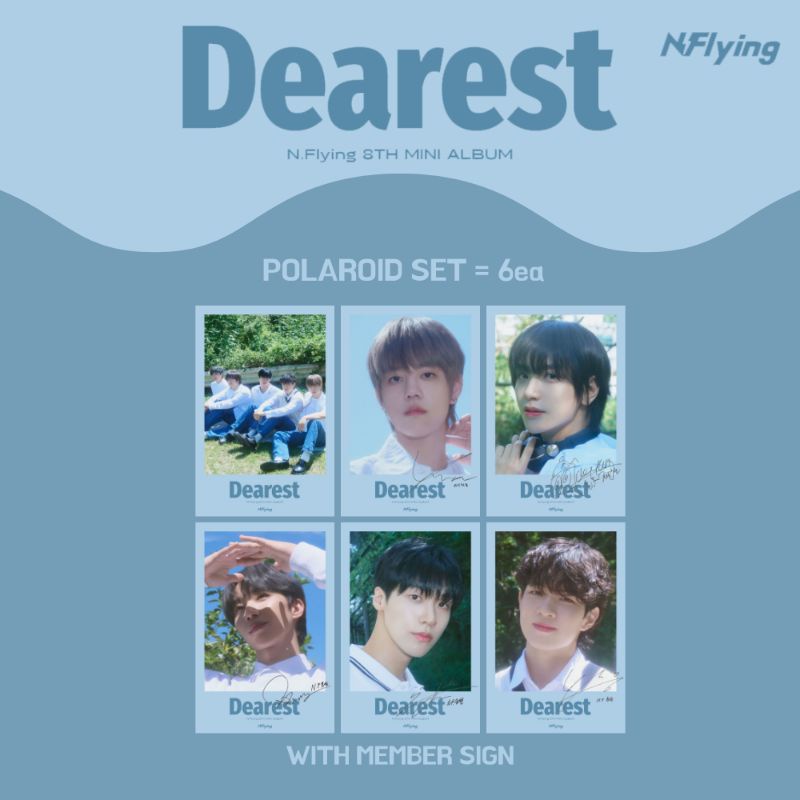 POLAROID NFLYING DEAREST LIKE YOU (ISI 6 PCS + LAMINASI 2 SISI) TANDA TANGAN TTD KPOP IDOL KOREA PREMIUM MURAH UNOFFICIAL SEUNGHYUB HUN JAEHYUN HWESEUNG DONGSUNG READY STOCK !