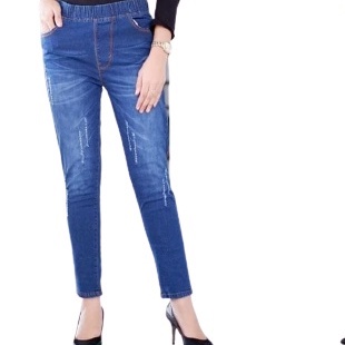 Jeans Sobek-Sobek  | Jeans Wanita Kekinian Ripped Jeans