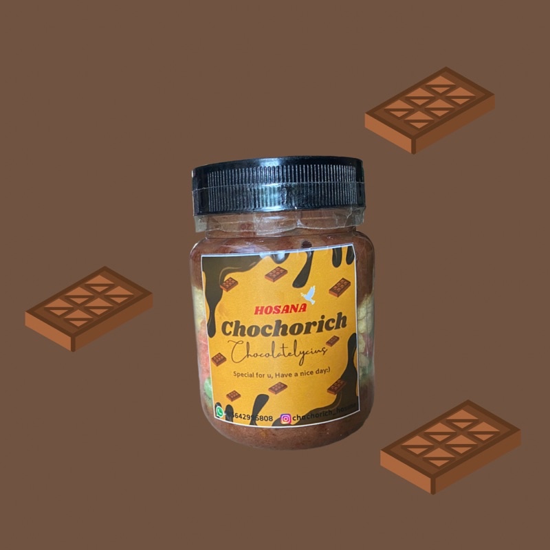 

Chochorich rasa Chocolicius Chochojar by HOSANA Choco jar cemilan rasa coklat lumer rice crispy