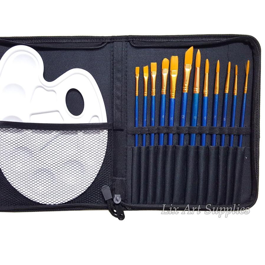 

プ Joyko Kuas Lukis Set 12 + Palet + Storage Bag / Art Brush Set 12 ワ