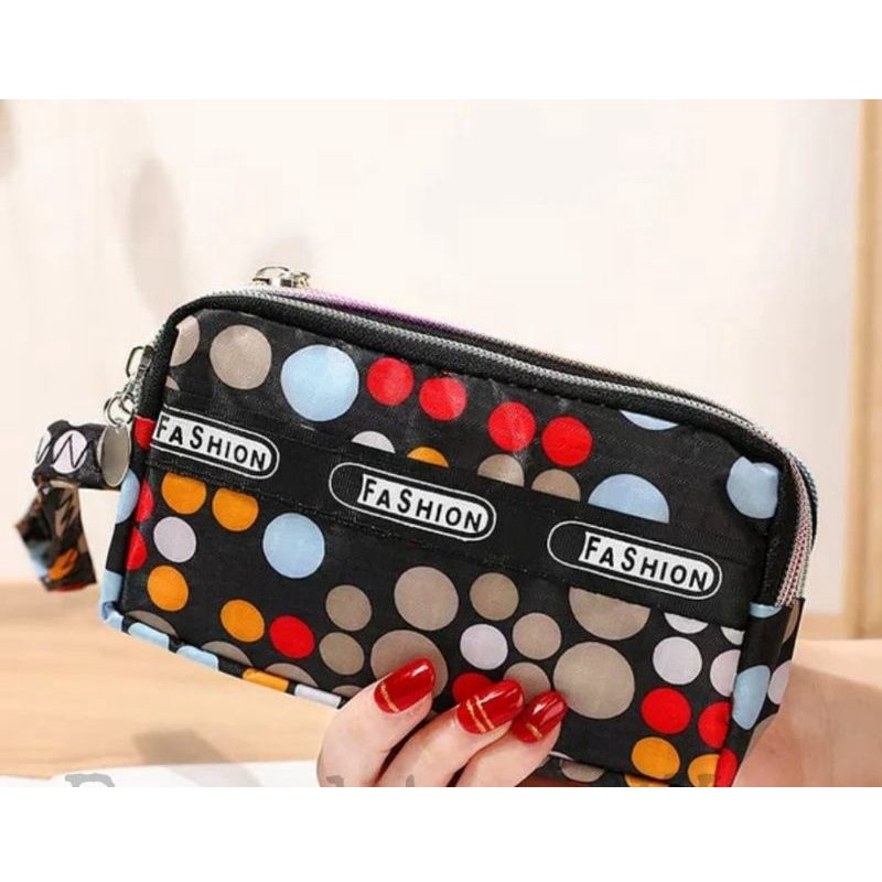 Medan Termurah Multifungsi Japanese style Dompet 3 ruang resleting motif cantik dompet HP cakep