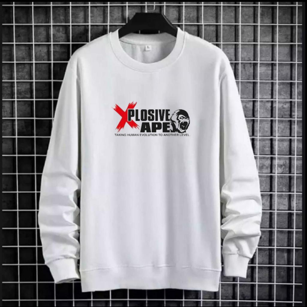 BAJU KAOS PRIA/WANITA UNISEX LENGAN TULISAN JEPANG TULISAN XPLOSIVE APE/ FASHION PRIA / KUALITAS BAJU BAGUS / BAJU POLOS / BAJU MURAH TERLARIS