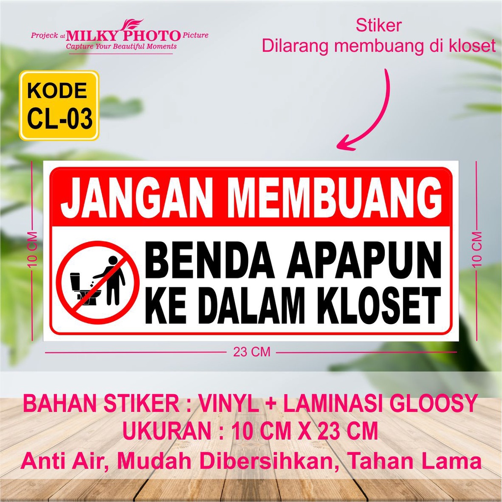 

STIKER LARANGAN CLOSET + LAMINATING GLOSSY