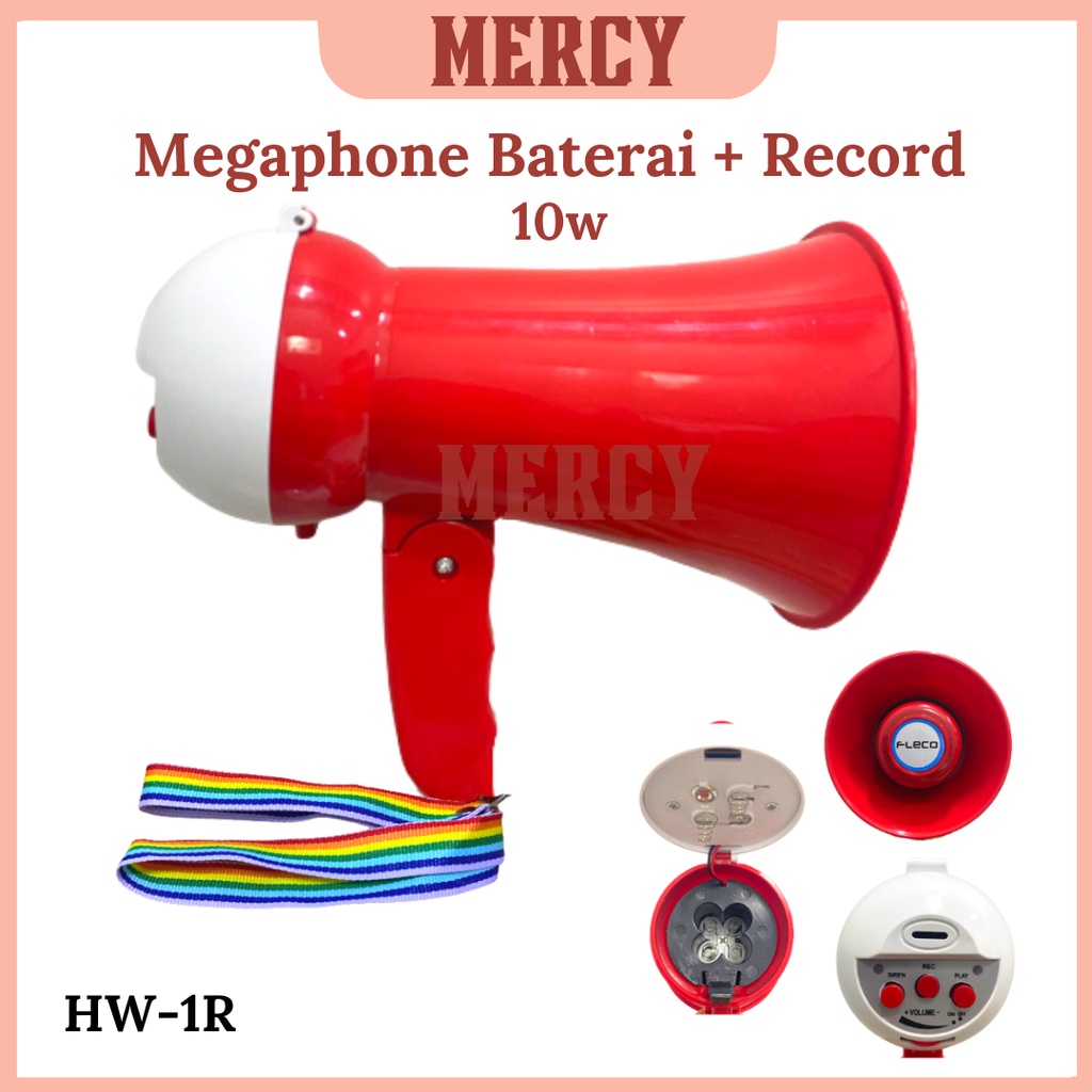 TOA Megaphone MINI LIPAT HW-1R/ MEGAPHONE Baterai HW-1R / HAND MEGAPHONE