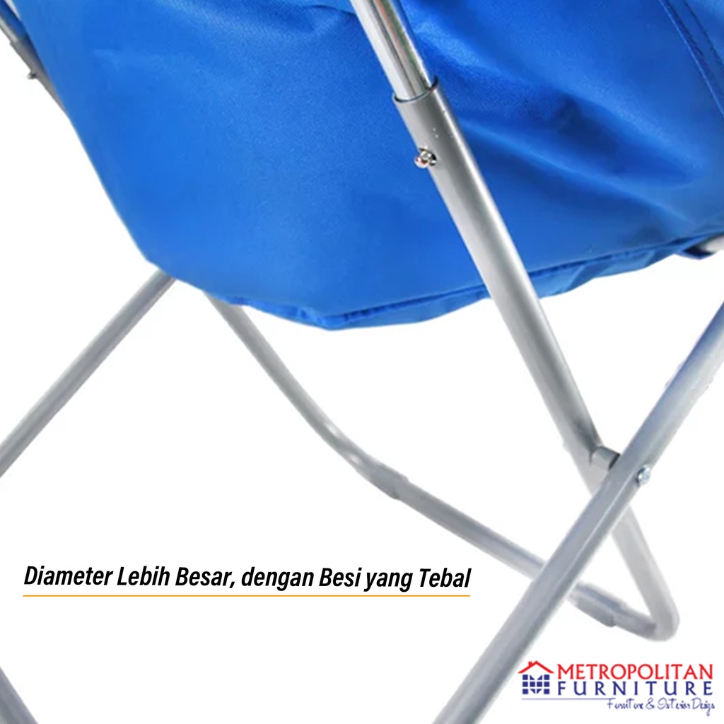 Kursi Lipat Outdoor Portable Bulat Camping Chair