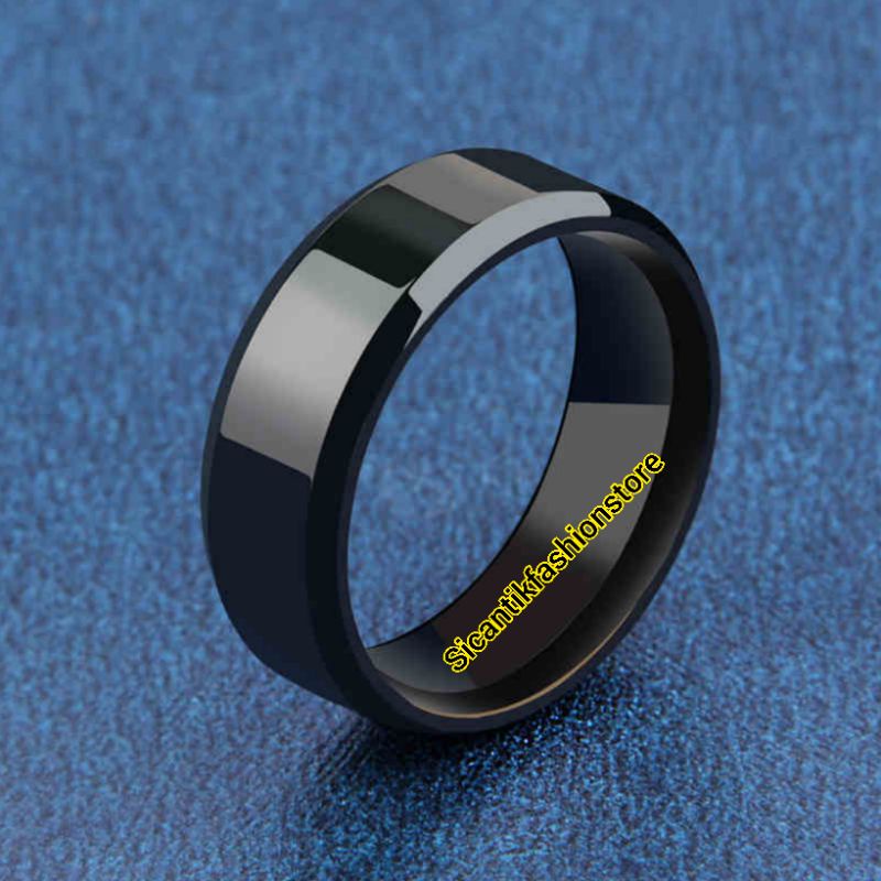 Cincin Titanium Hitam Polos Fashion Wanita Pria Terbaru Terlaris Anti Karat Selamanya Cincin Hitam Polos Cincin Wanita Cincin Pria Hitam Polos Viral Terbaru 2022