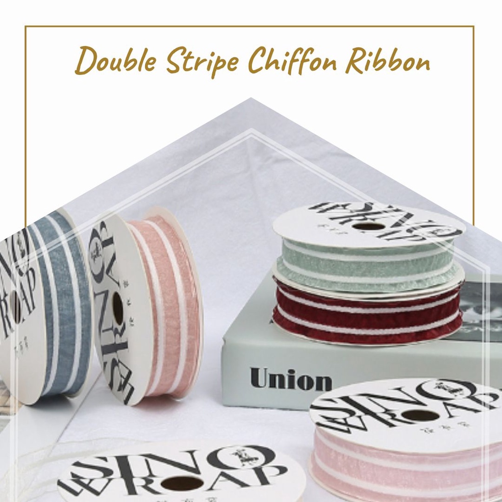 

DOUBLE STRIPE CHIFFON RIBBON / PITA (PITA BUKET / PITA BUNGA / HIASAN BUKET / FLORIST SUPPLY)