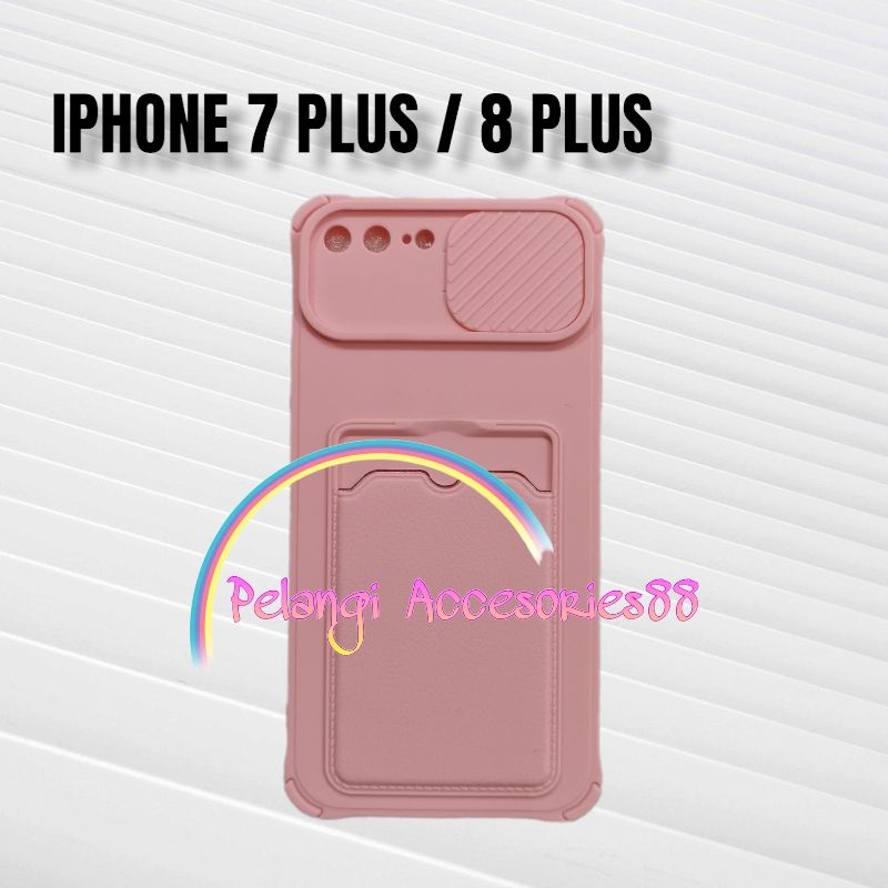 CASE IPHONE 7 PLUS / 8 PLUS CASE SOFTCASE SLEDING WARNA WARNI