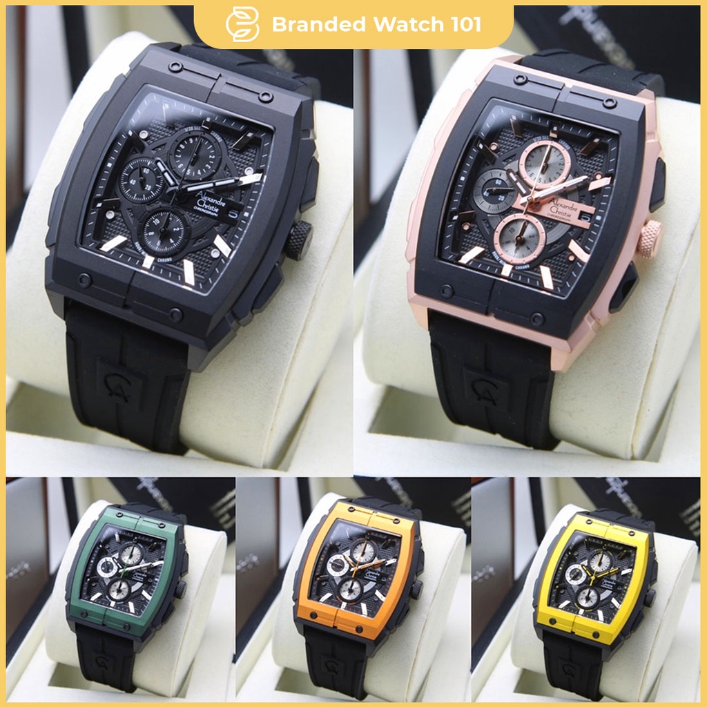 ORIGINAL Jam Tangan Pria Alexandre Christie AC 6598 / AC6598 / 6598 Garansi Resmi 1 Tahun, Rubber