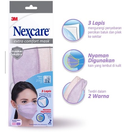 Masker 3M Nexcare MC-21 Extra 3 Lapis