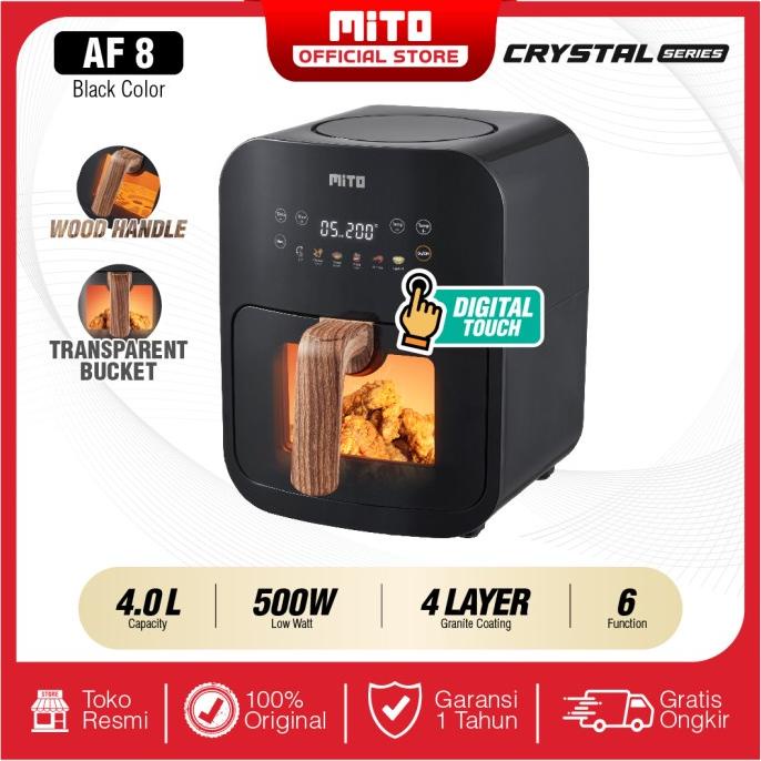 TERBARU Mito Air Fryer AF8 Crystal Series /PERALATAN MASAK SET/PANCI PRESTO/PANCI SET/WAJAN ANTI LEN