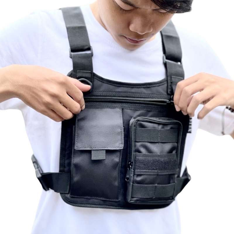 TAS DADA ROMPI PRIA BLACK POLICE ORIGINAL NEISDA / CHEST RIG BAG ORIGINAL NEISDA / TAS DADA TACTICAL PRIA ORIGINAL NEISDA BLACK POLICE