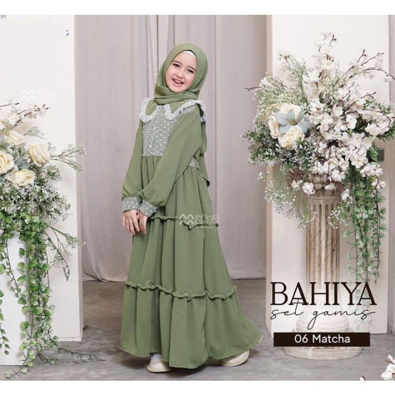 BAHIYA GAMIS ANAK MIX TILEDOT 7-8-9-10-11 TAHUN/PAKAIAN MUSLIM ANAK CERUTY PREMIUM/DRESS MUSLIM ANAK KEKINIAN/FAR MOSLEMSTORE