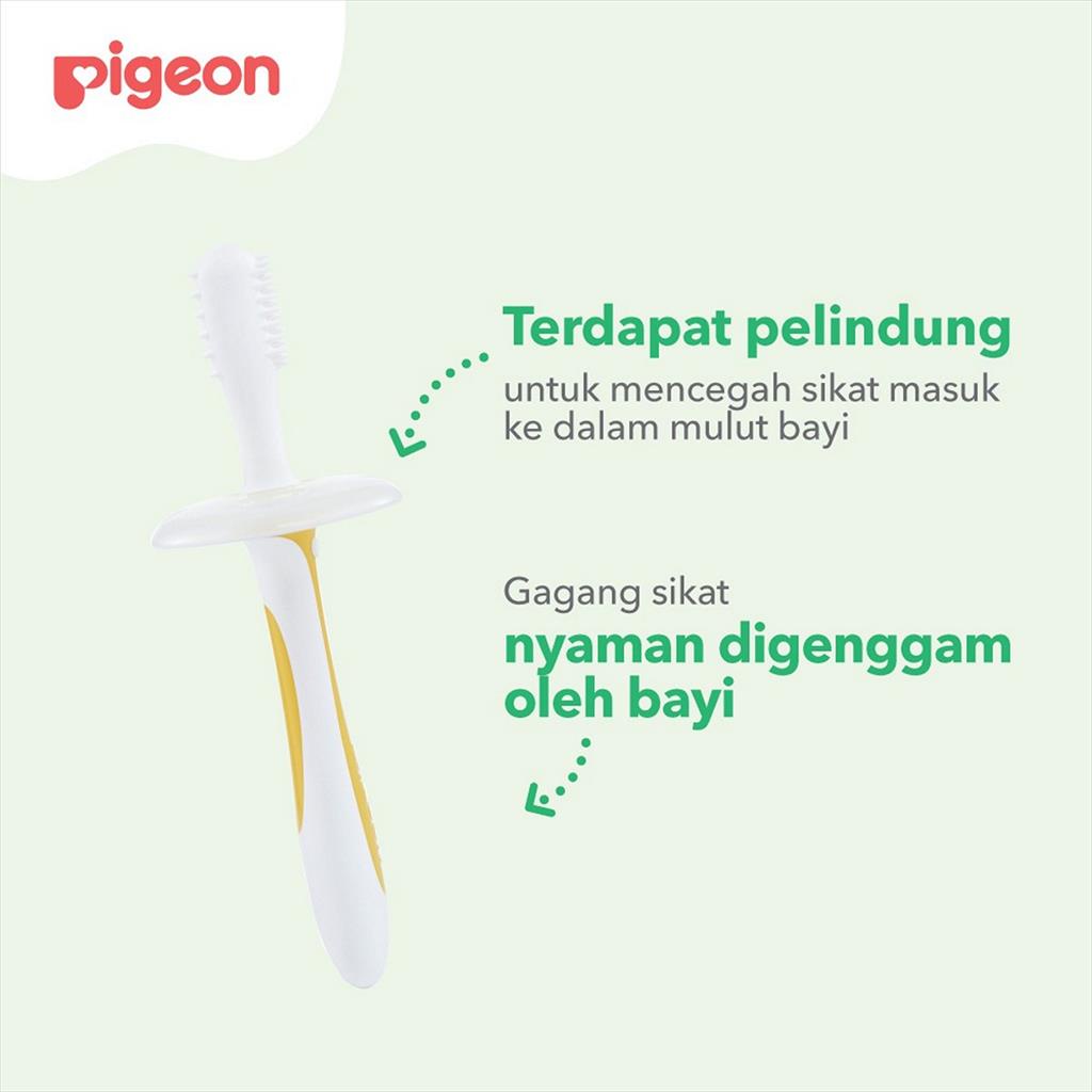 PIGEON Traning Toothbrush Lesson 1 Yellow Sikat Gigi Anak