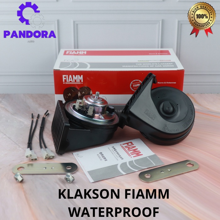 KLAKSON MOBIL / MOTOR KEONG FIAMM ITALY 12V WATER PROOF + RELAY SET ORIGINAL