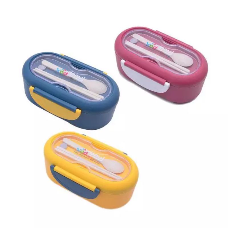 LUNCHBOX KOTAK MAKAN SET DENGAN SOUP CUP OVAL ANTI TUMPAH 1000ML DAN 330ML