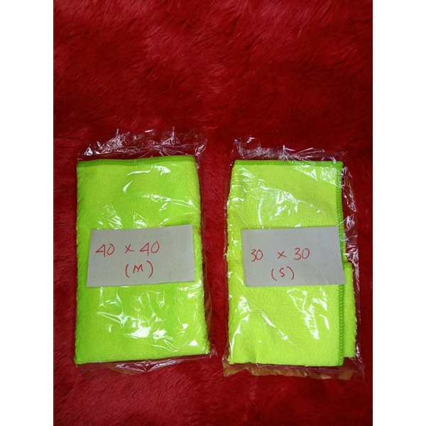 Kain Lap Microfiber GS Warna Hijau Stabilo