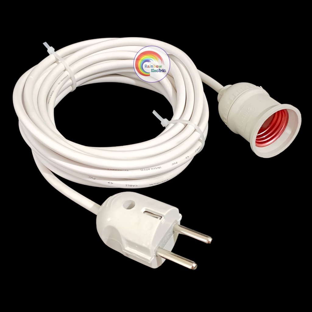 Fitting Lampu Gantung Rakit + Kabel 5 Meter &amp; 10 Meter