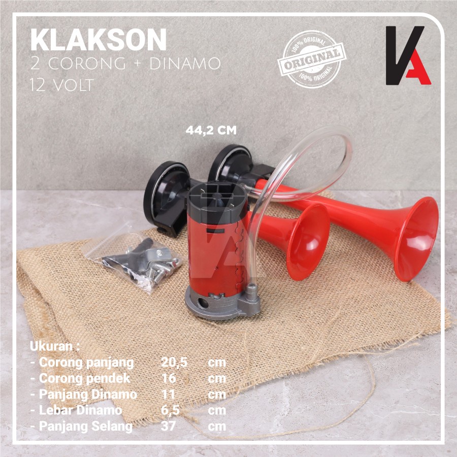 KLAKSON MOBIL 2 TEROMPET / KLAKSON DINAMO 2 CORONG 12V - 24V HIGH QUALITY