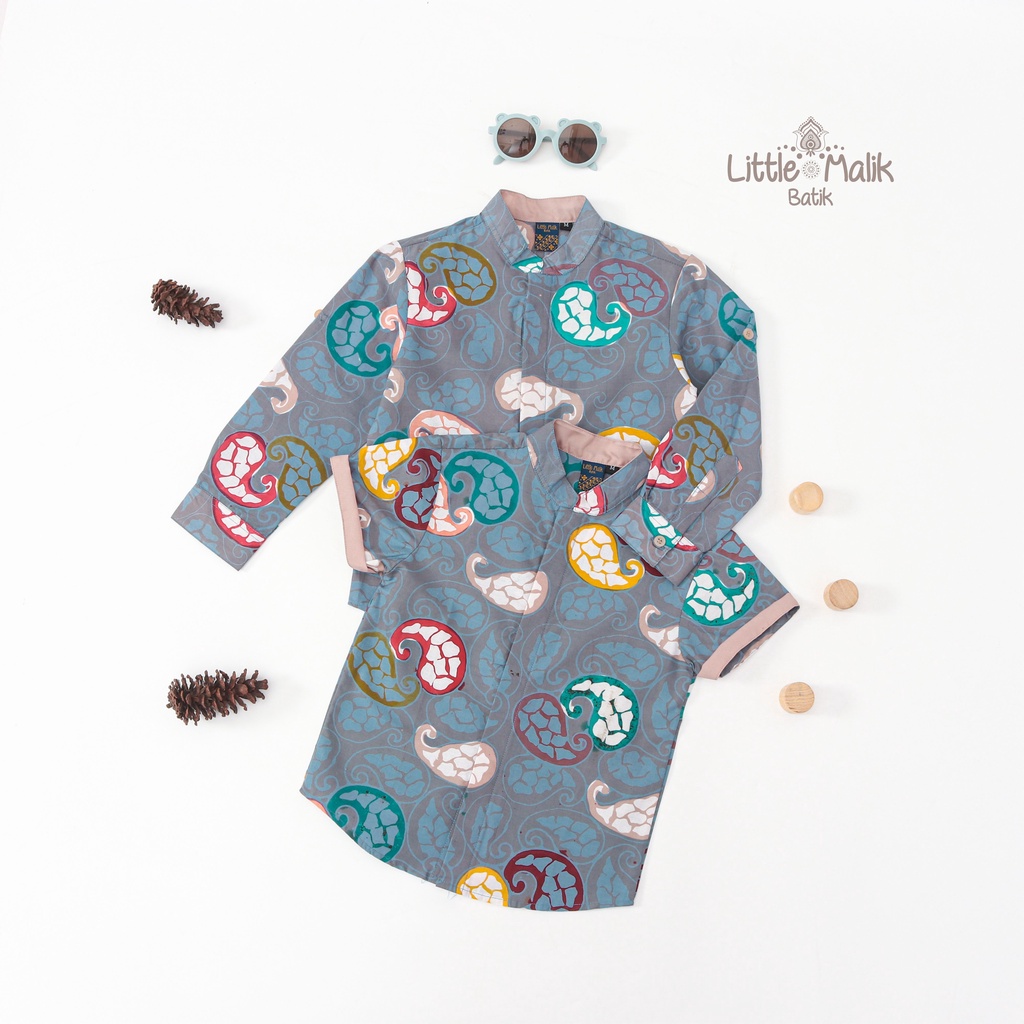 Kemeja Batik Anak Lengan Pendek By Little Malik Batik, Batik Garutan Cap Colet