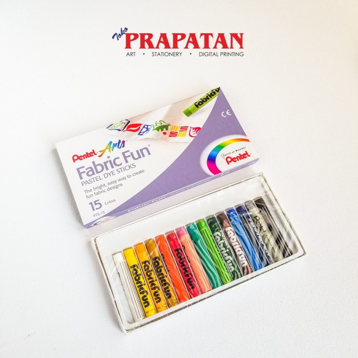 

Pastel Pentel Fabric Fun 15 Warna