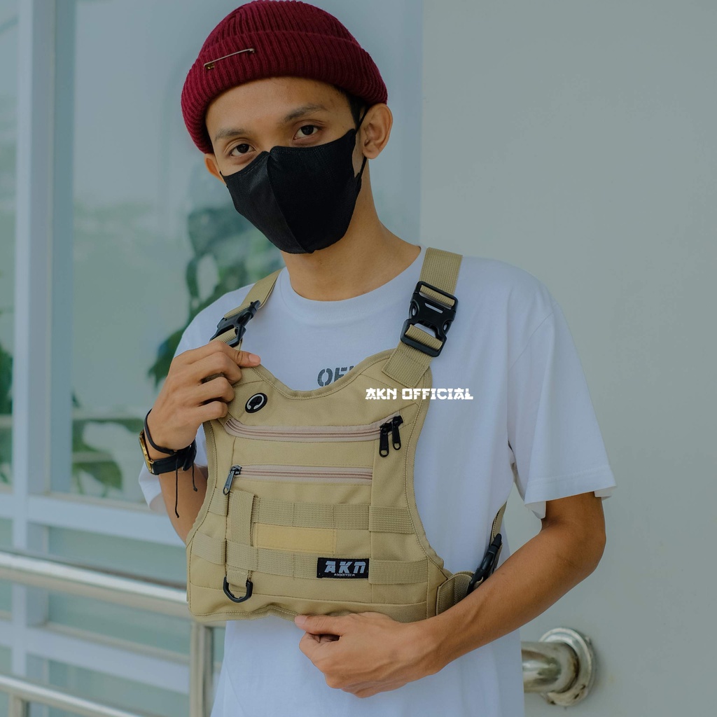 AKN Offcial - Chest Bag Tactical Rig Chalico Bag Outdoor untuk Pria