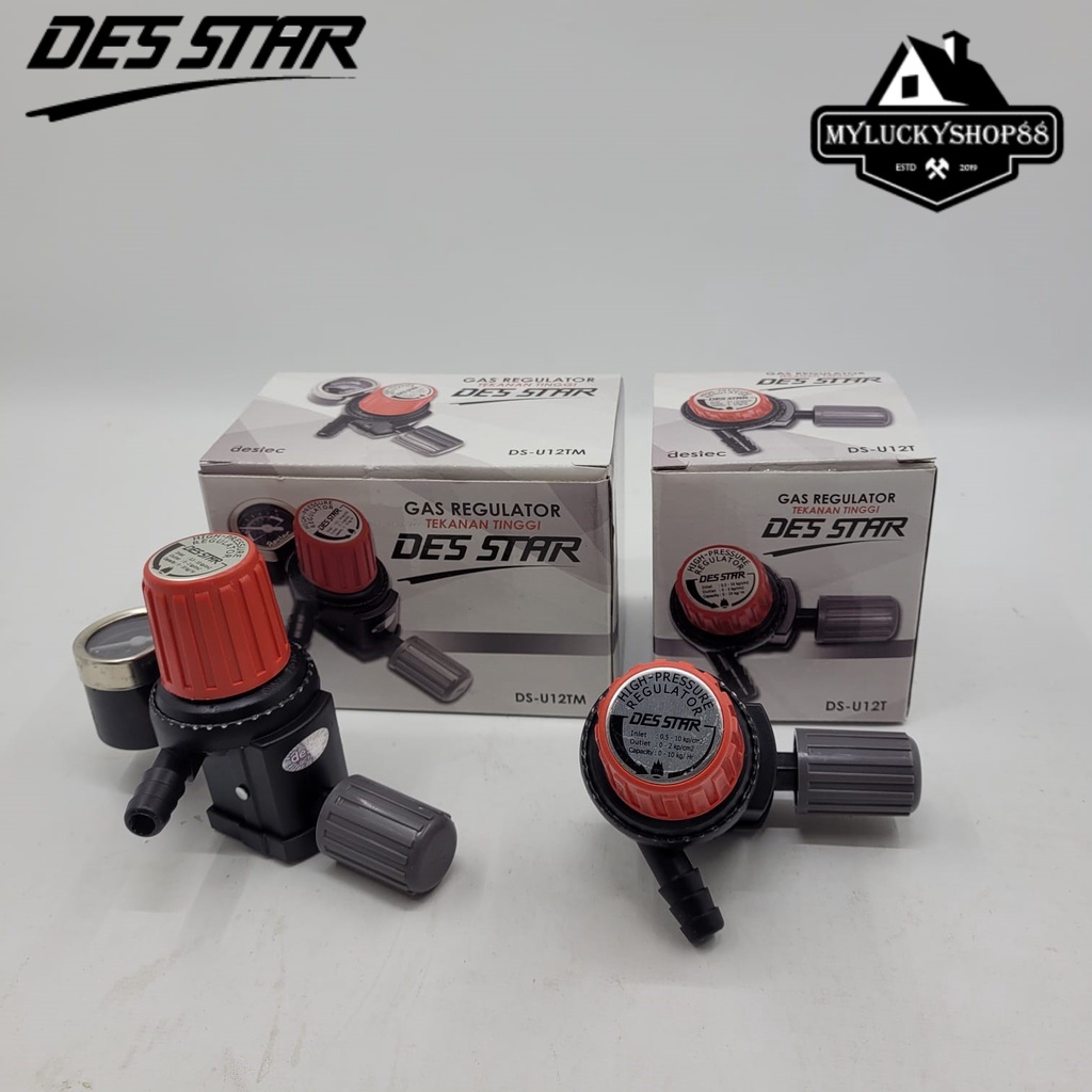 Regulator Gas Des Star DS-U12TM Tekanan Tinggi Meter Non Meter DS-U12T