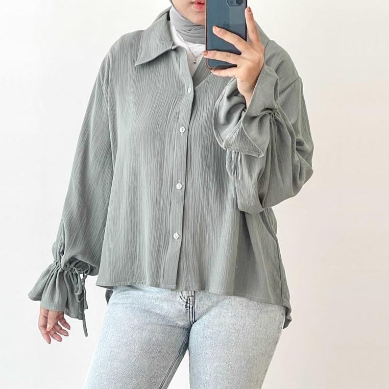 [KODE HQ9147] Orimoza Rania Blouse Crinkle Airflow