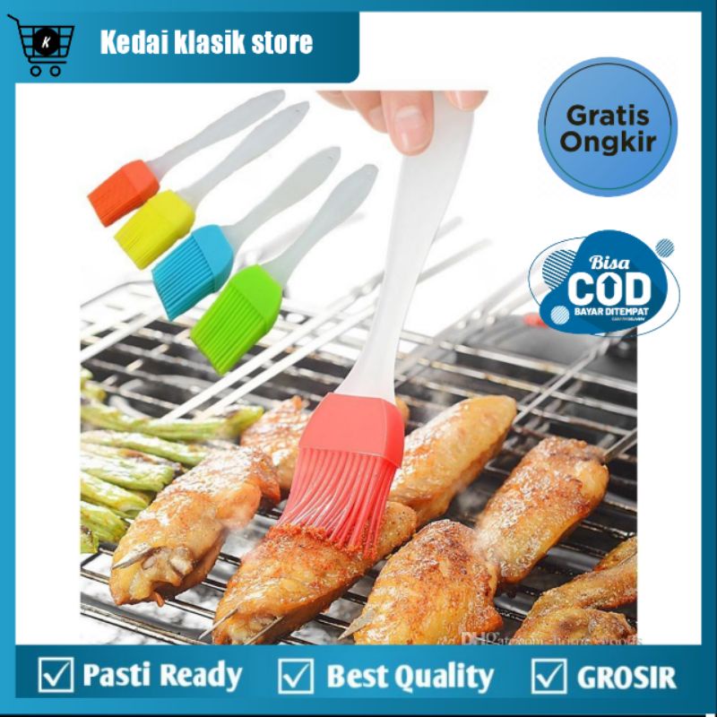 [KKS] COD Kuas Silikon Oles Kue Tahan Panas Silicone Brush Dapur Roti BBQ Cake Minyak Mentega Anti R
