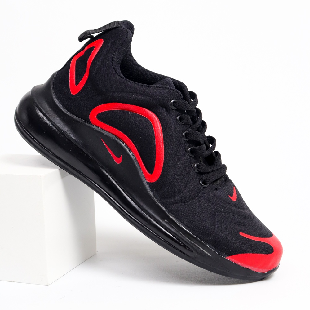 SEPATU SNEAKER OLAHRAGA PRIA AR MAX DARE DEFY DO SPORT LARI RUNNING JOGGING IMPORT MURAH HITAM MERAH