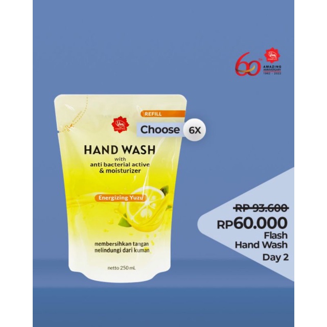 Paket 6 Viva Hand Wash Refill 250 ml