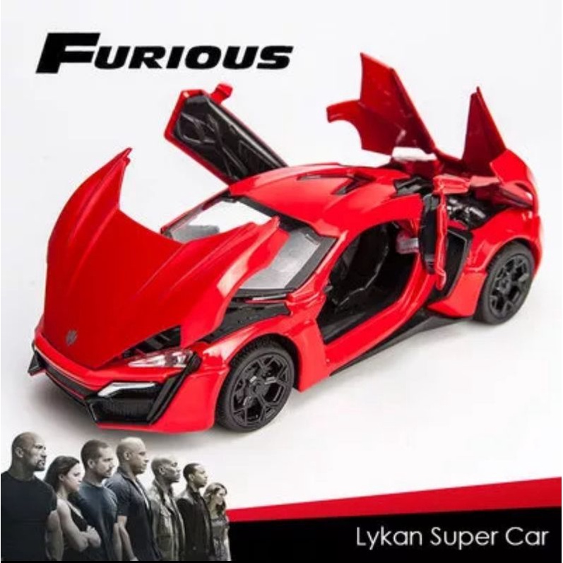 Diecast Mobil Lykan Hypersport FAST FURIOUS Skala 1:32 Miniatur Diecast Mobil Mobilan Pajangan